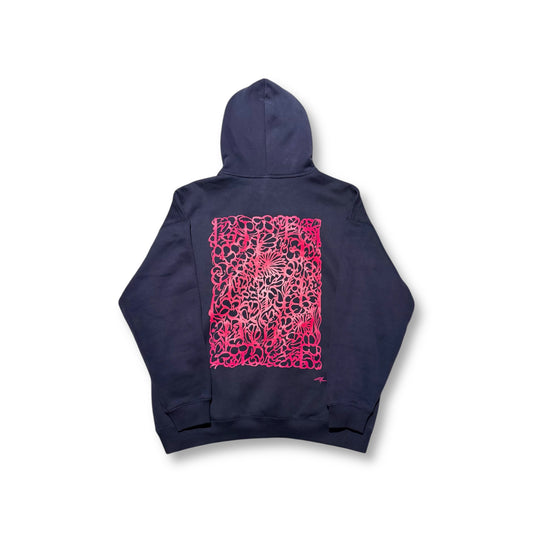Navy Oversize Marina Fleeced Hoodie